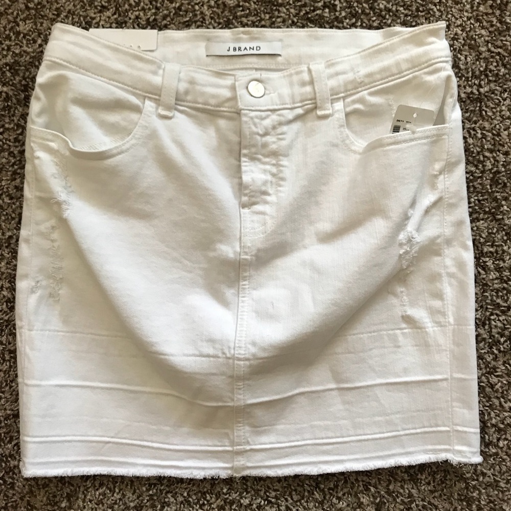 White Denim Skirt